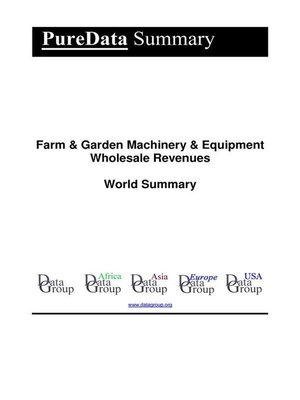 cover image of Farm & Garden Machinery & Equipment Wholesale Revenues World Summary